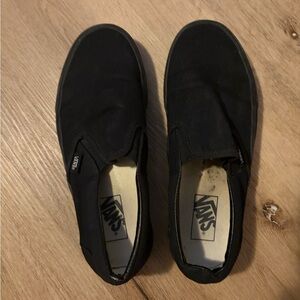 Vans Men's Black Canvas Slip-On Sneakers